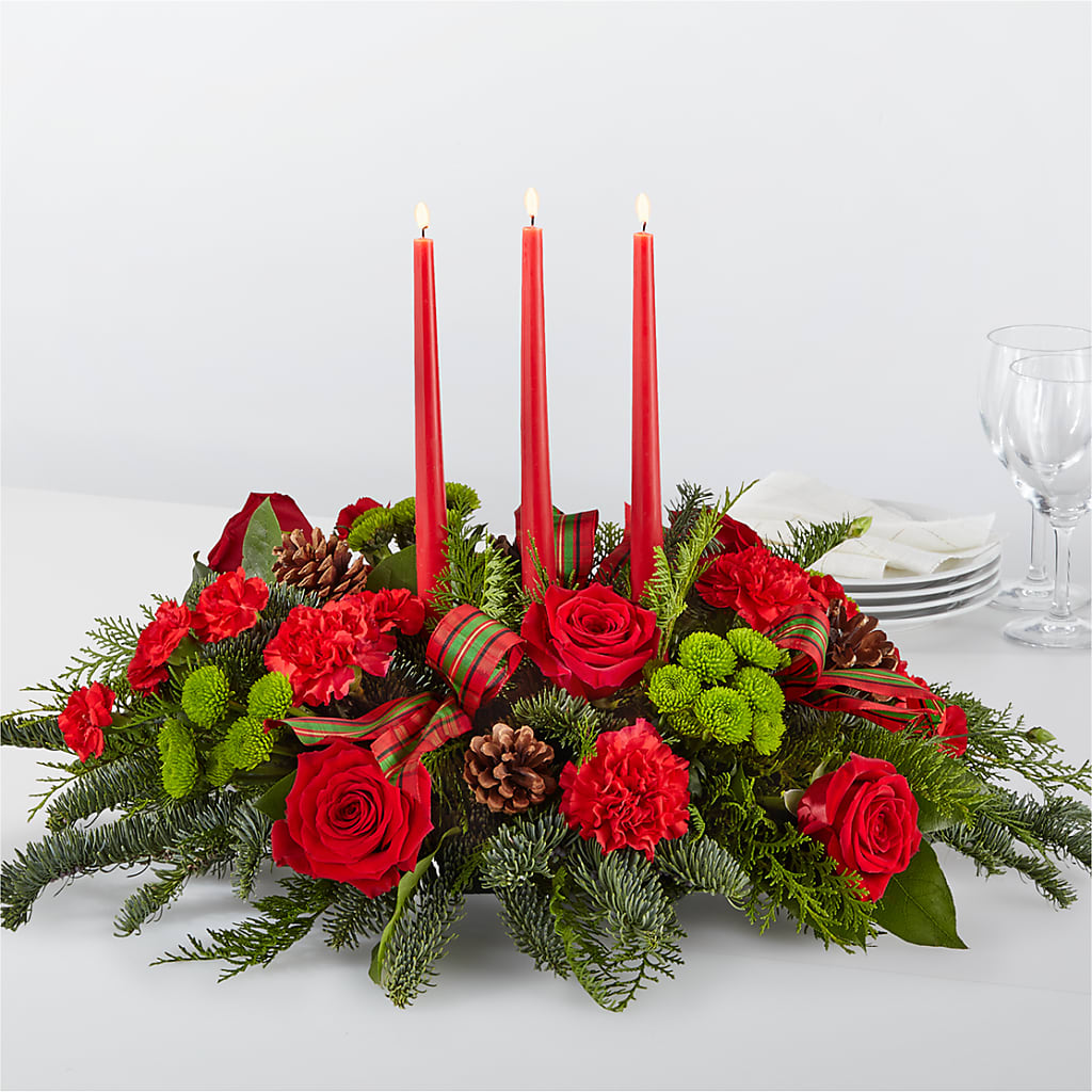 By the Candlelight Centerpiece – Eaton Floral Inc, Eaton OH