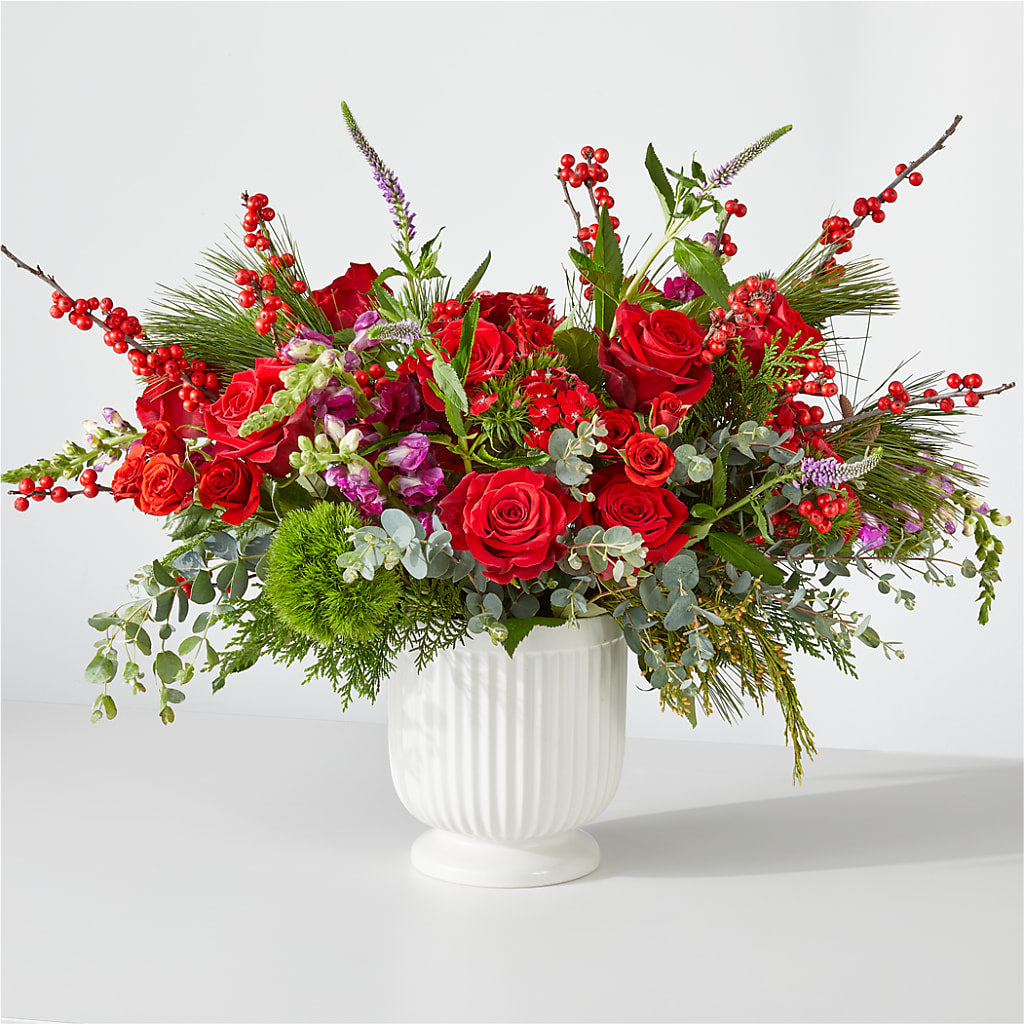 Big Red Bow Bouquet – Eaton Floral Inc, Eaton OH