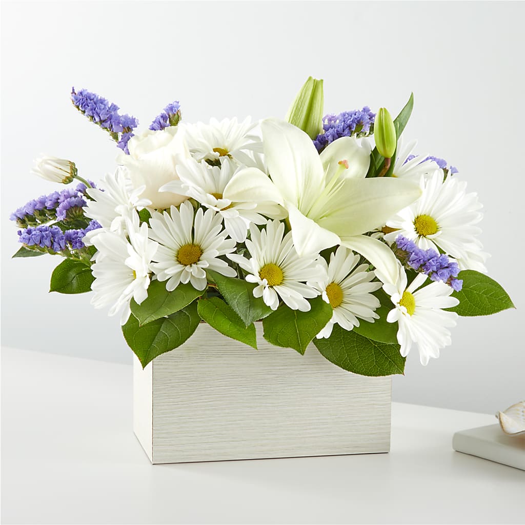 Beyond Blue Box Bouquet – Eaton Floral Inc, Eaton OH