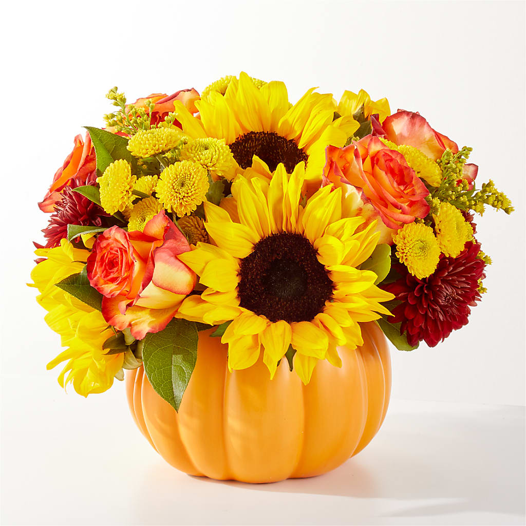Golden Gourd Pumpkin Bouquet – Eaton Floral Inc, Eaton OH