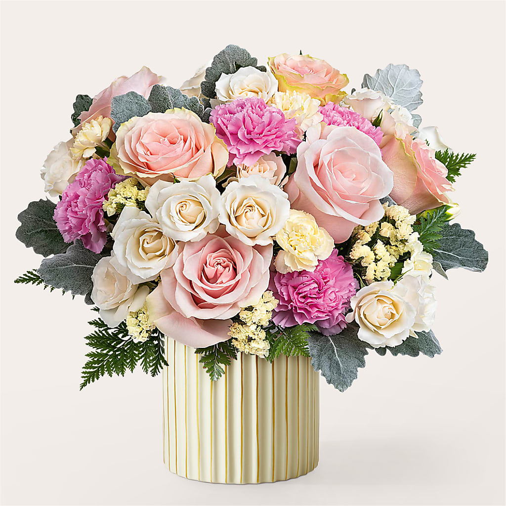 Blissful Moments Bouquet with Ivory Vase – Eaton Floral Inc, Eaton OH