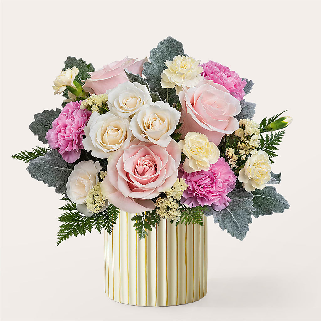 Blissful Moments Bouquet with Ivory Vase – Eaton Floral Inc, Eaton OH