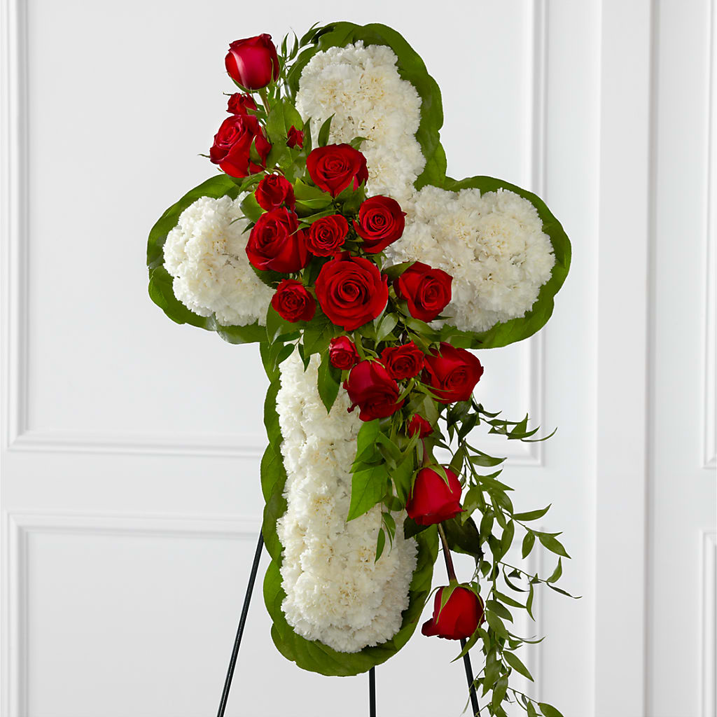 Floral Cross Easel – Eaton Floral Inc, Eaton OH