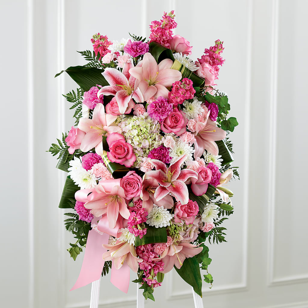 Comforting Standing Spray – Eaton Floral Inc, Eaton OH