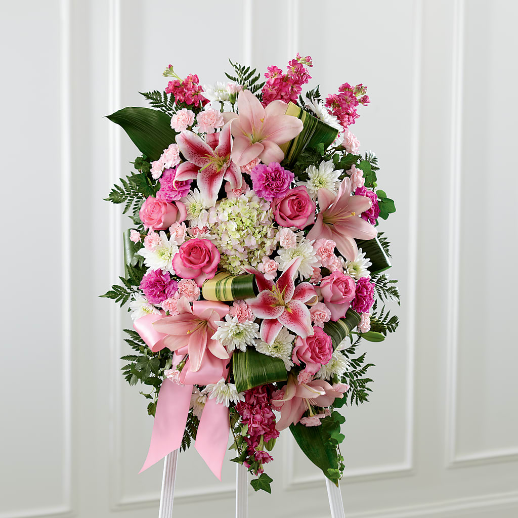 Comforting Standing Spray – Eaton Floral Inc, Eaton OH