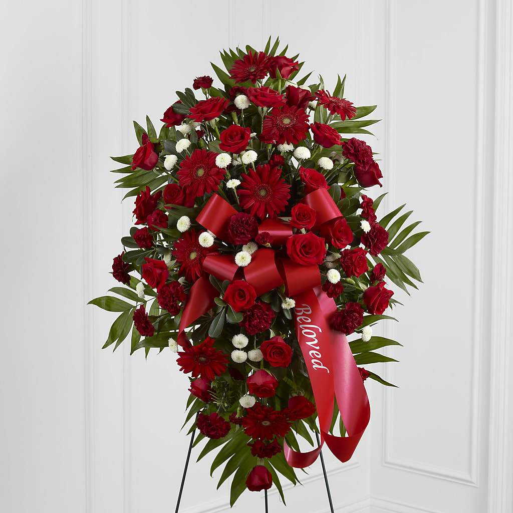 Treasured Memories Standing Spray – Eaton Floral Inc, Eaton OH