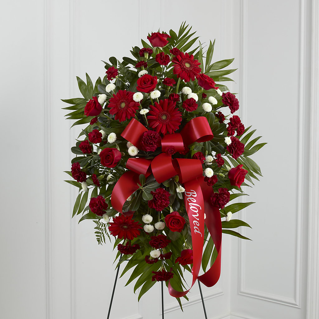 Treasured Memories Standing Spray – Eaton Floral Inc, Eaton OH