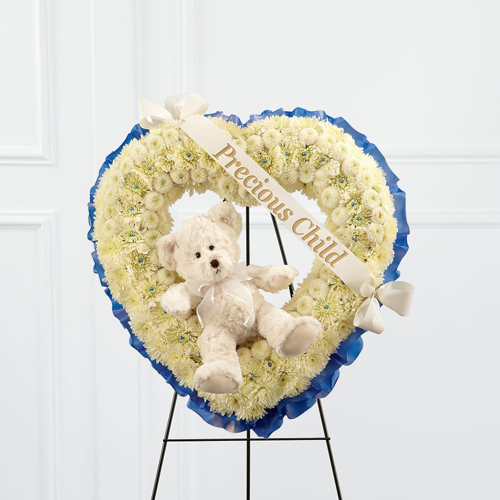 Precious Child Standing Heart – Eaton Floral Inc, Eaton OH