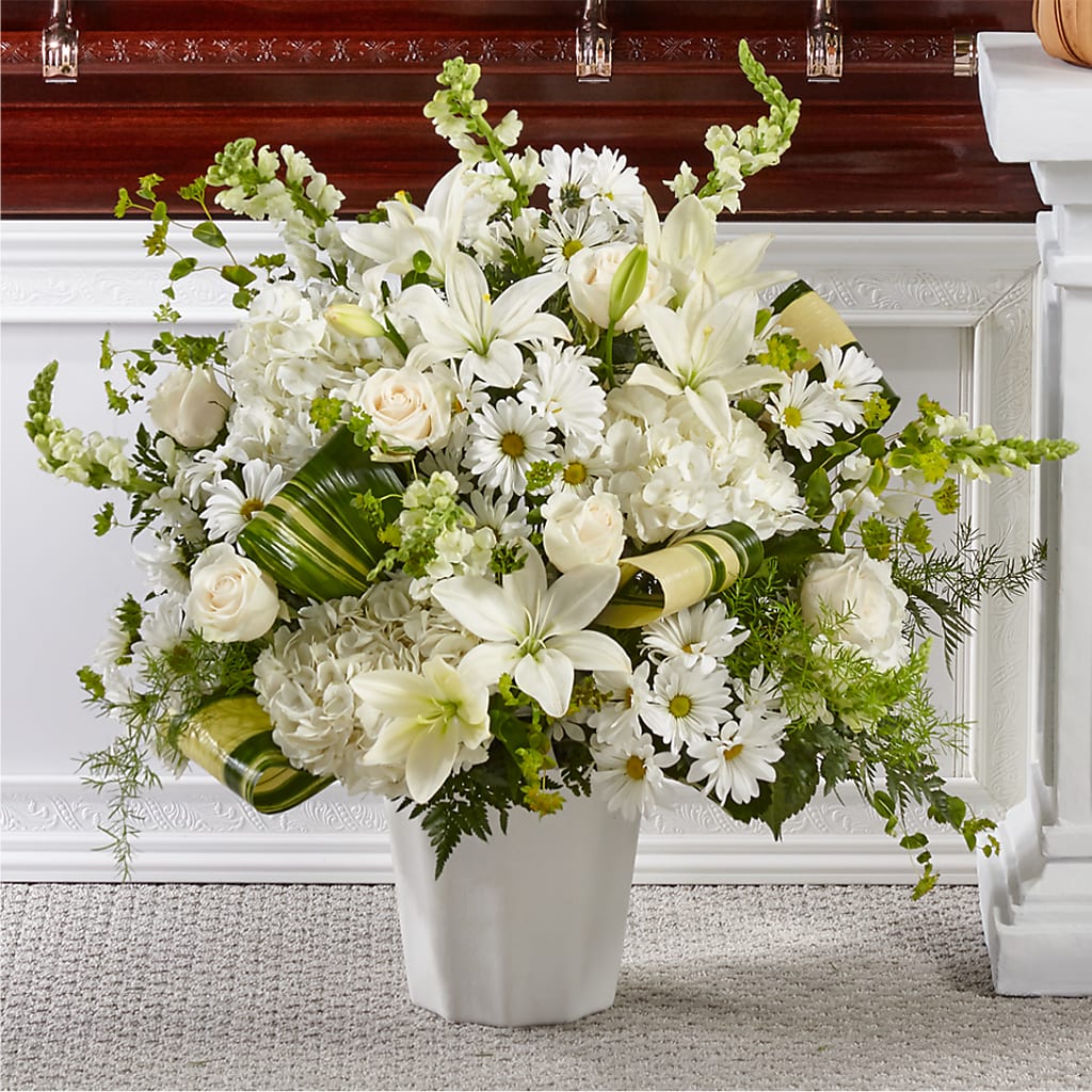 Thoughts of Tranquility Floor Basket – Eaton Floral Inc, Eaton OH