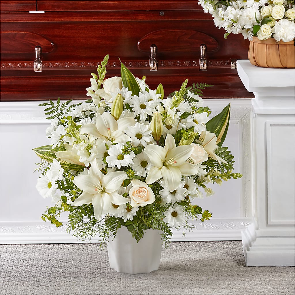Thoughts of Tranquility Floor Basket – Eaton Floral Inc, Eaton OH
