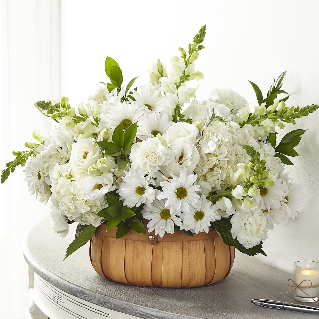 Pure Ivory Basket – Eaton Floral Inc, Eaton OH