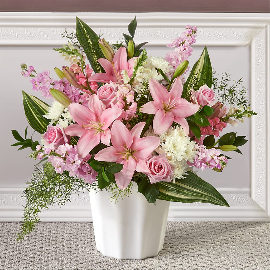 Simply Serene Floor Basket – Eaton Floral Inc, Eaton OH