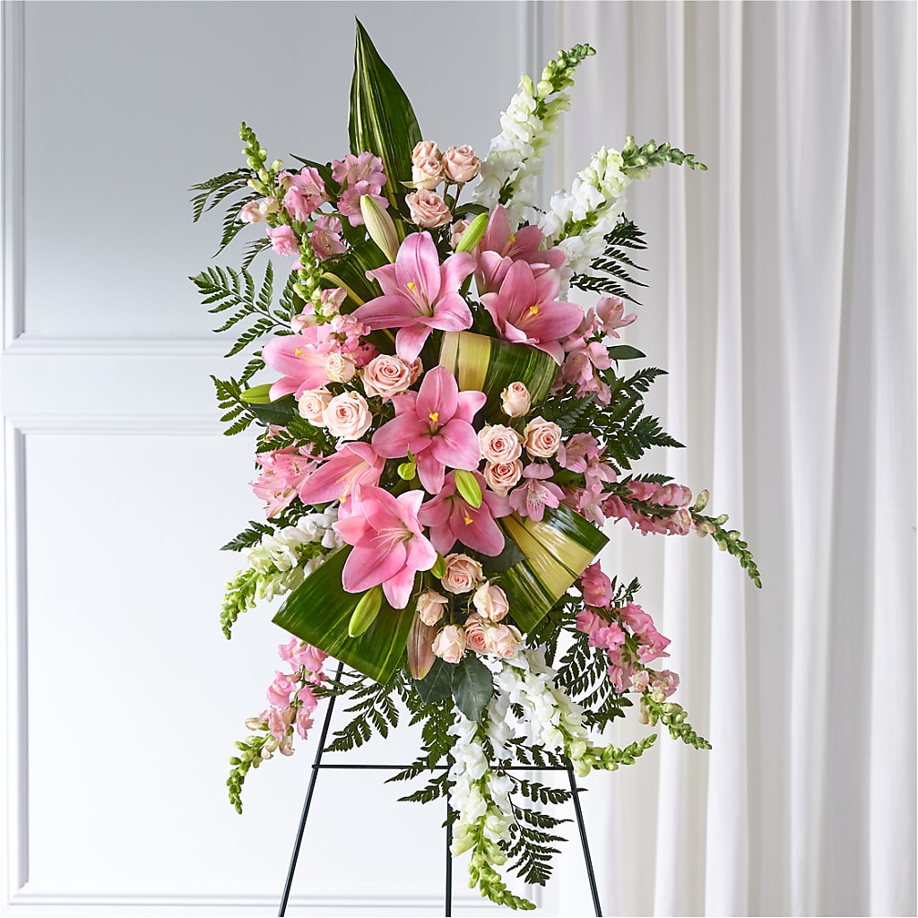 Elegant Embrace Standing Spray – Eaton Floral Inc, Eaton OH
