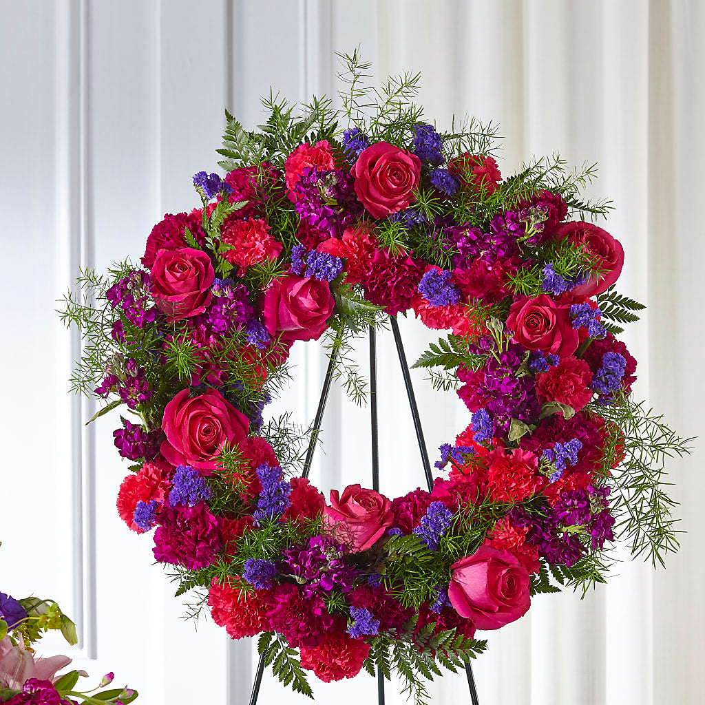 Calming Colors Wreath – Eaton Floral Inc, Eaton OH