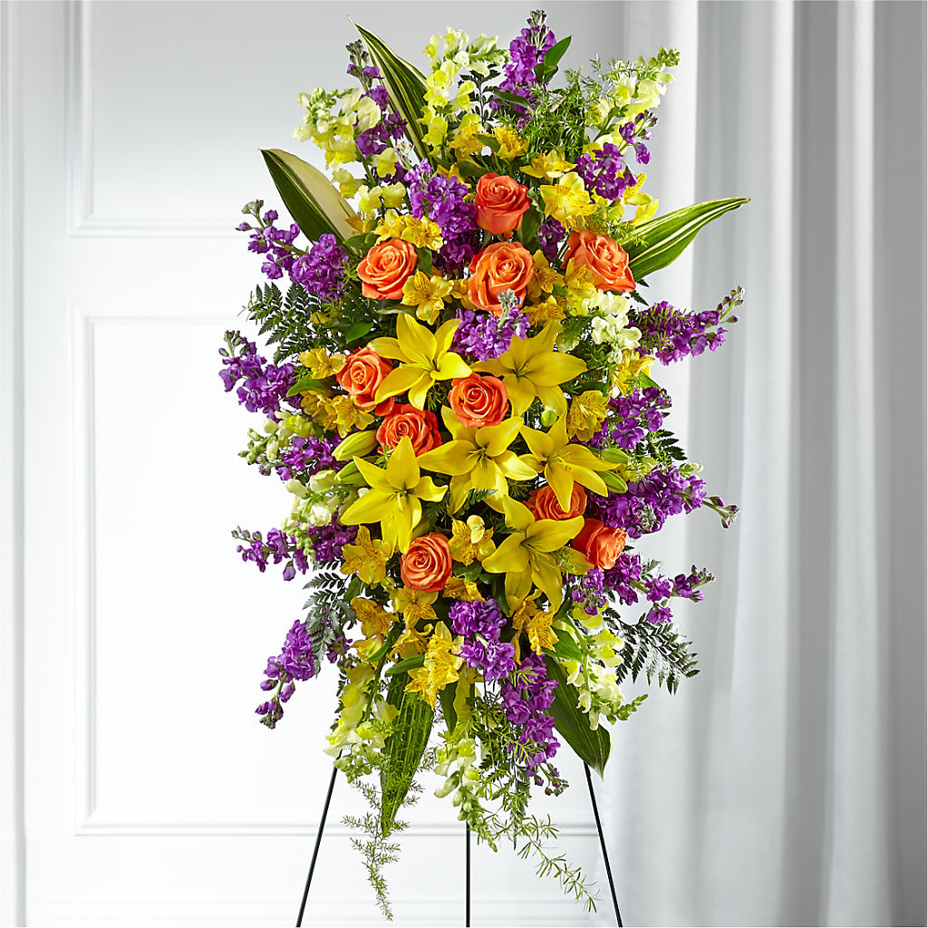 Thoughtful Prayers Standing Spray – Eaton Floral Inc, Eaton OH