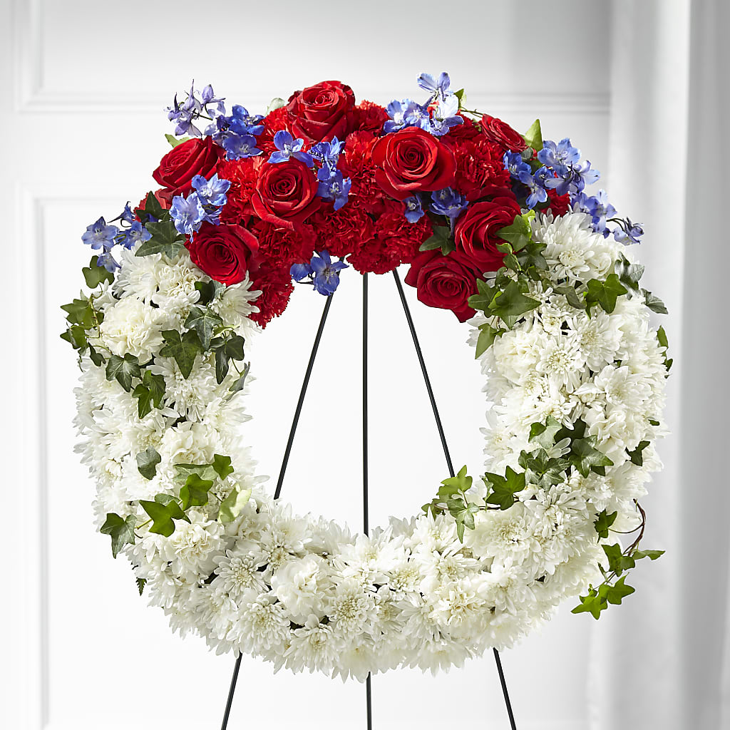 Patriotic Passion Wreath – Eaton Floral Inc, Eaton OH