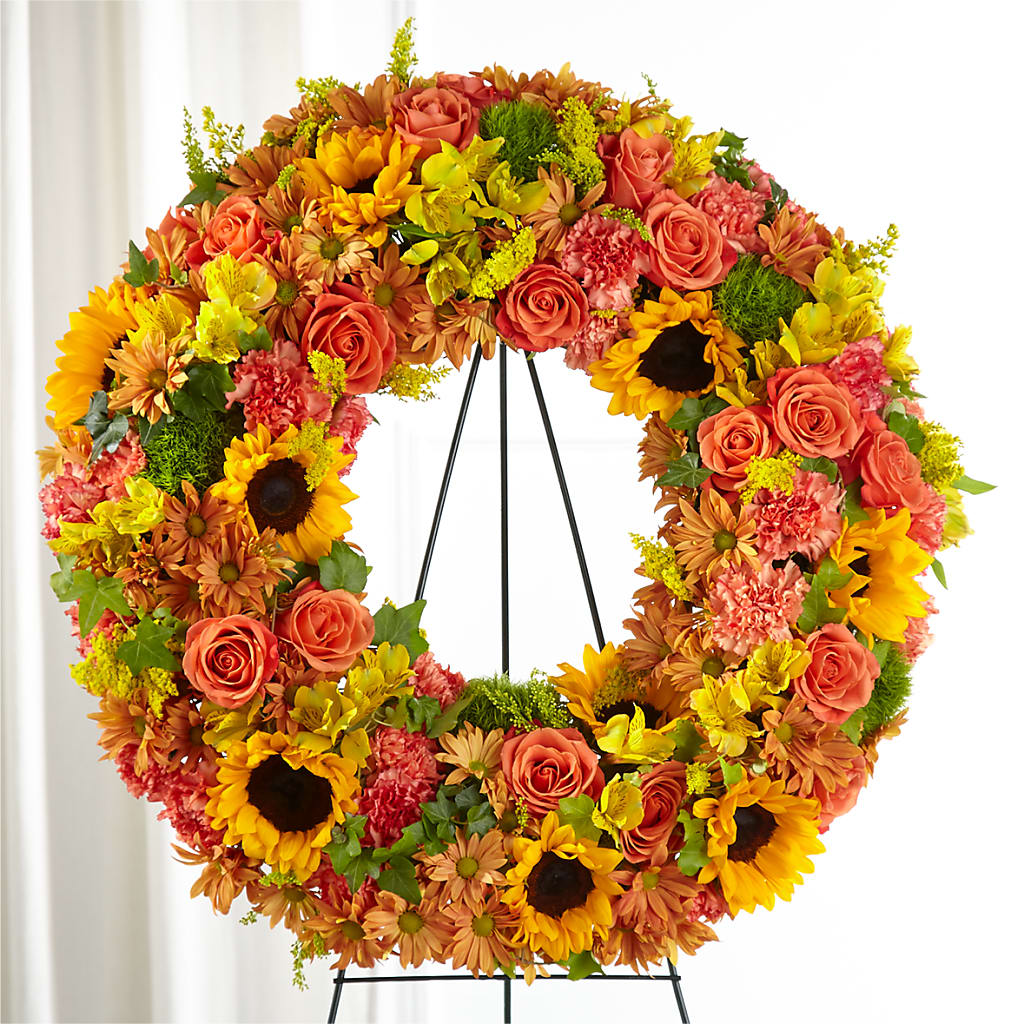 Autumnal Memories Wreath (Standard) – Eaton Floral Inc, Eaton OH