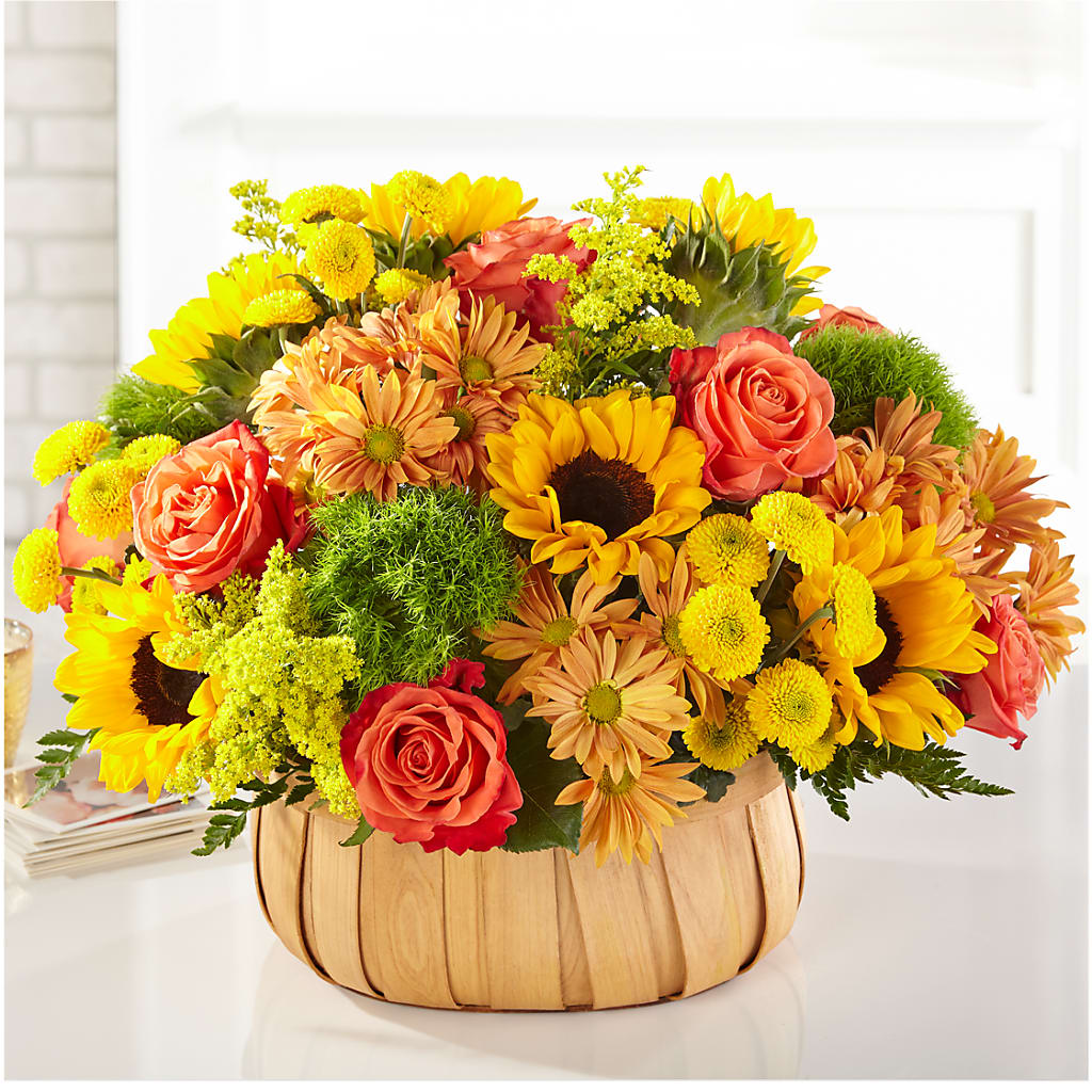Harvest Sunflower Basket – Eaton Floral Inc, Eaton OH
