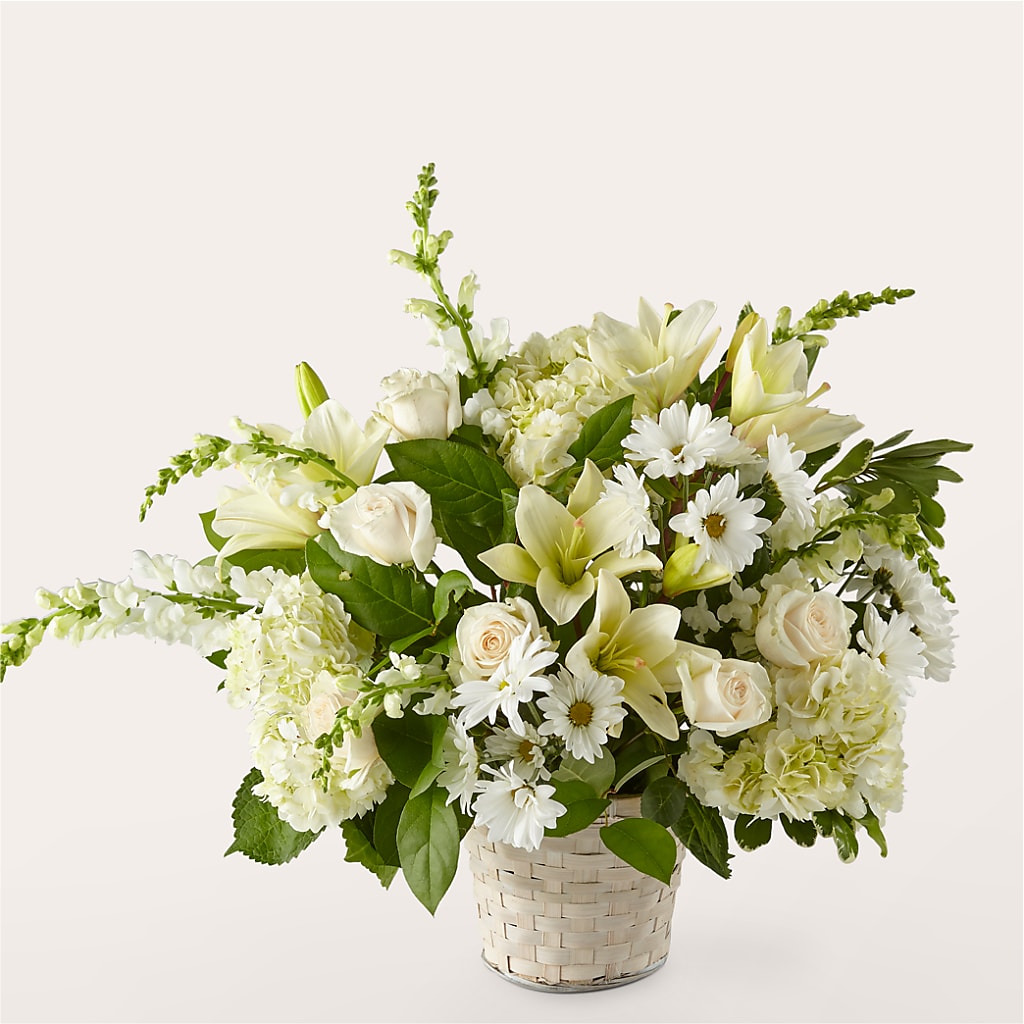 Ivory Elegance Floral Basket – Eaton Floral Inc, Eaton OH