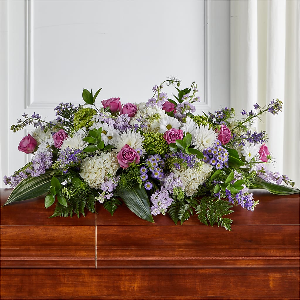 Meadows of Serenity Casket Spray – Eaton Floral Inc, Eaton OH
