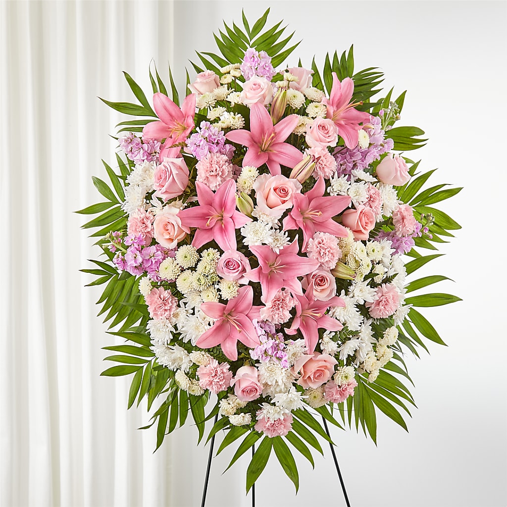 Offering Solace Standing Spray – Eaton Floral Inc, Eaton OH