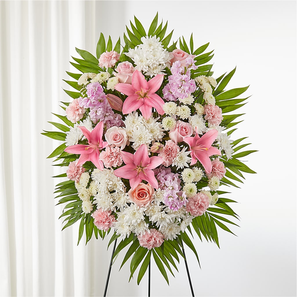 Offering Solace Standing Spray – Eaton Floral Inc, Eaton OH