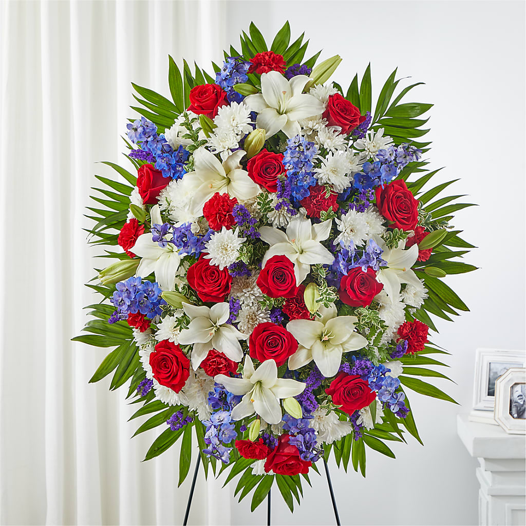 Cherished Service Standing Spray – Eaton Floral Inc, Eaton OH