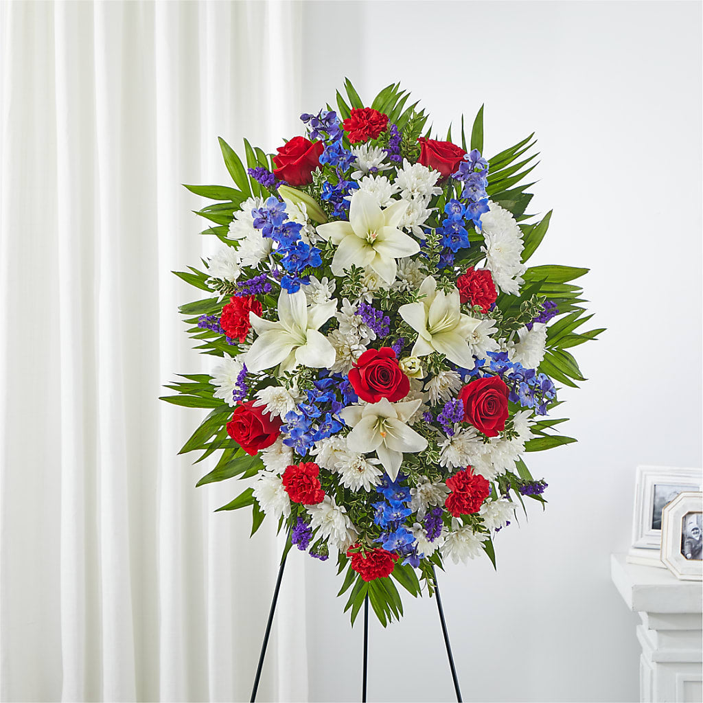 Cherished Service Standing Spray – Eaton Floral Inc, Eaton OH