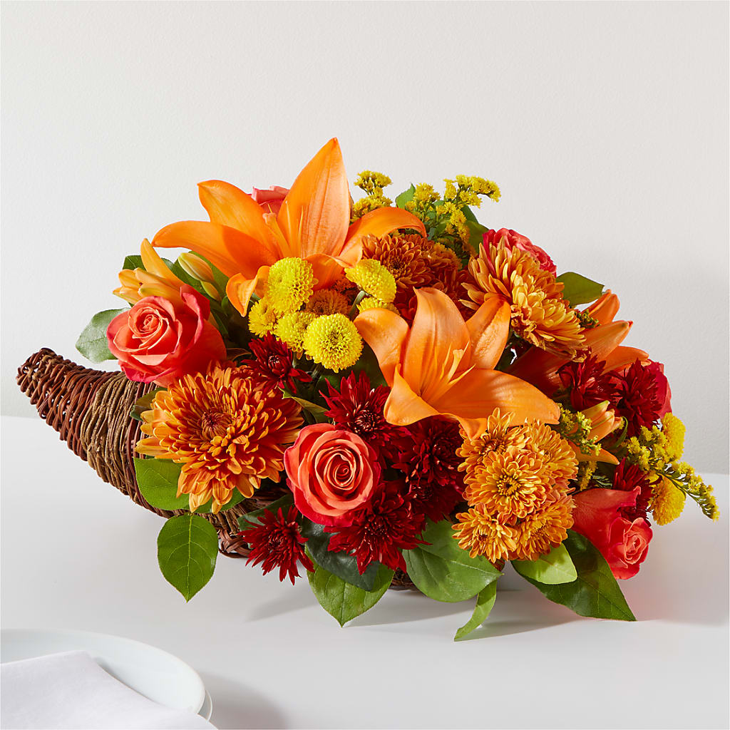 Bouquet of Blessings Cornucopia – Eaton Floral Inc, Eaton OH