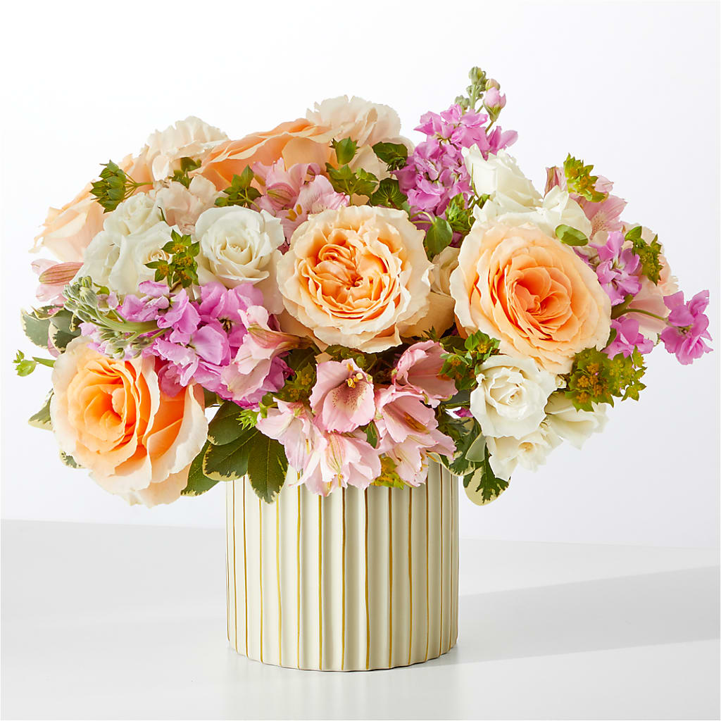 Paradise Bouquet with Ivory Vase – Eaton Floral Inc, Eaton OH