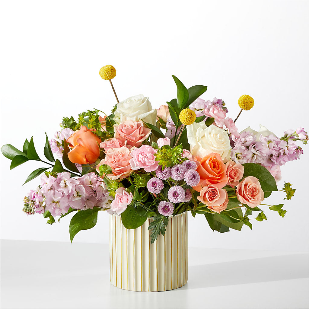 French Market Bouquet with Ivory Vase – Eaton Floral Inc, Eaton OH