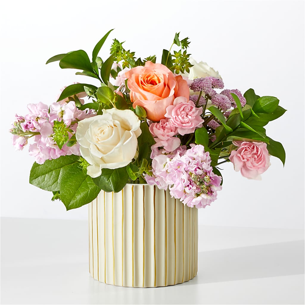 French Market Bouquet with Ivory Vase – Eaton Floral Inc, Eaton OH