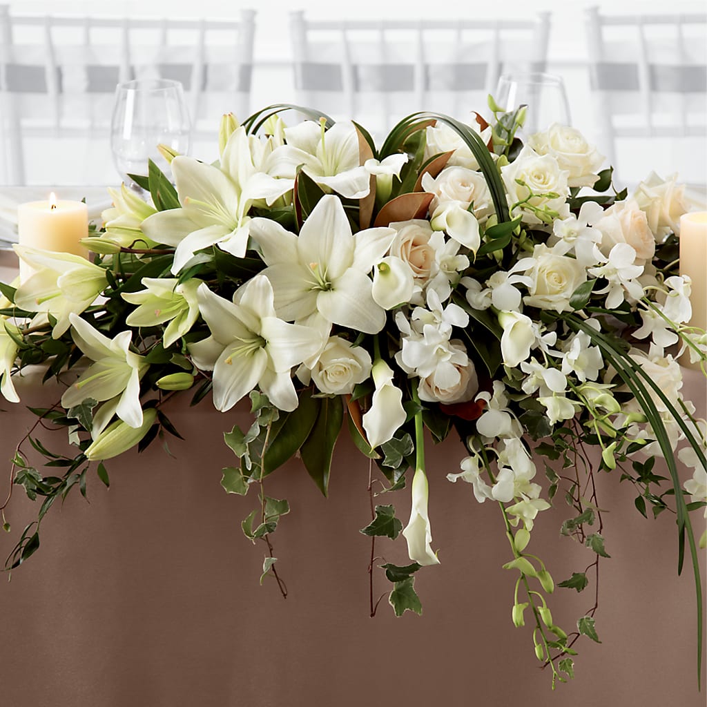 White Linen Arrangement – Eaton Floral Inc, Eaton OH