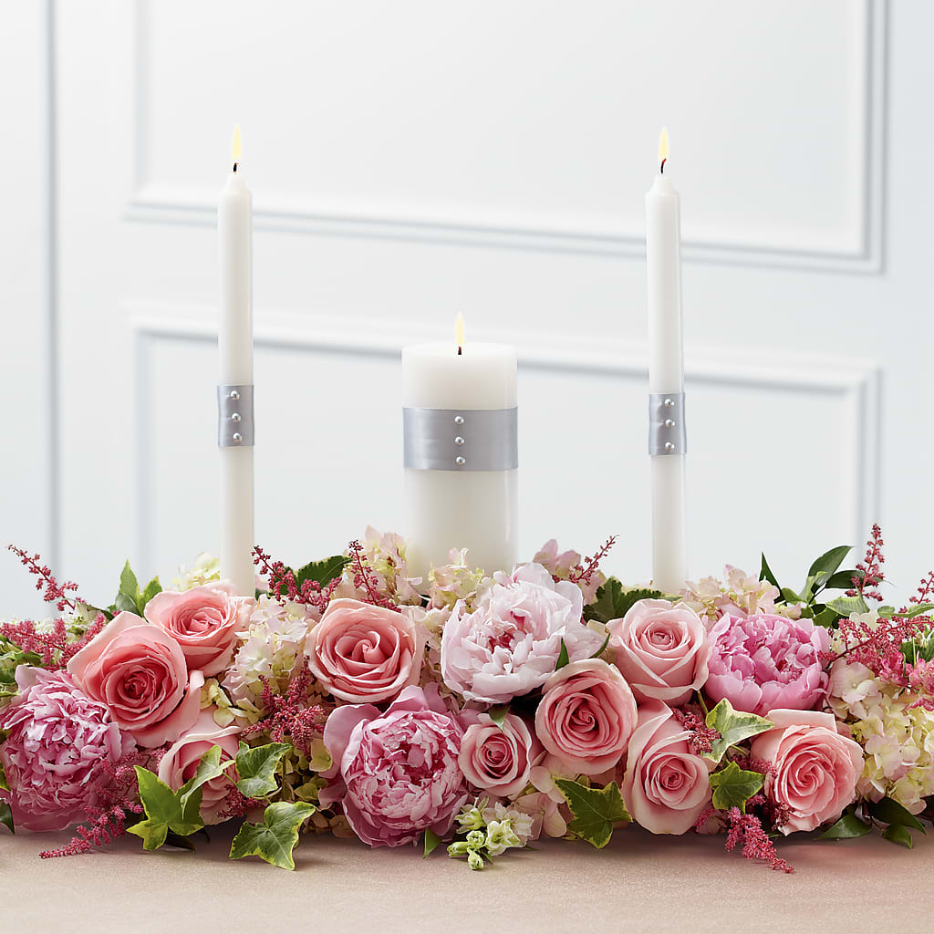 Worldwide Romance Unity Candle Arrangement – Eaton Floral Inc, Eaton OH