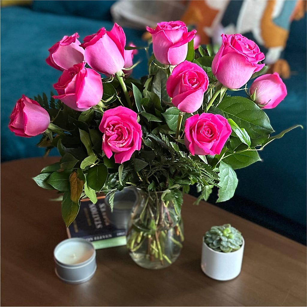 Long Stem Pink Rose Bouquet –  Eaton Floral Inc, Eaton OH