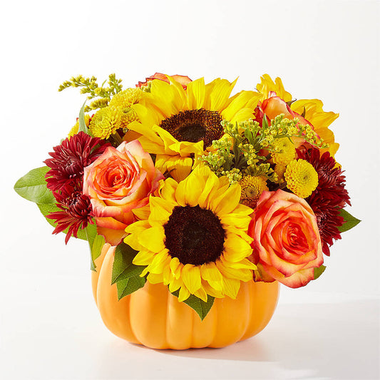 Golden Gourd Pumpkin Bouquet –  Eaton Floral Inc, Eaton OH