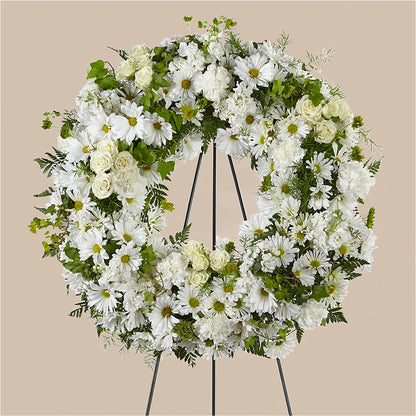 Faithful Wishes Wreath –  Eaton Floral Inc, Eaton OH