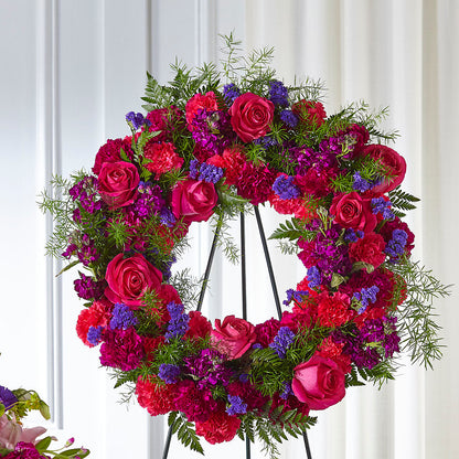 Calming Colors Wreath –  Eaton Floral Inc, Eaton OH
