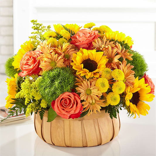 Harvest Sunflower Basket –  Eaton Floral Inc, Eaton OH