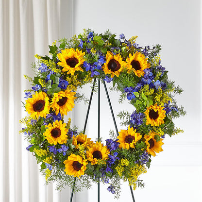 Bright Rays Wreath –  Eaton Floral Inc, Eaton OH