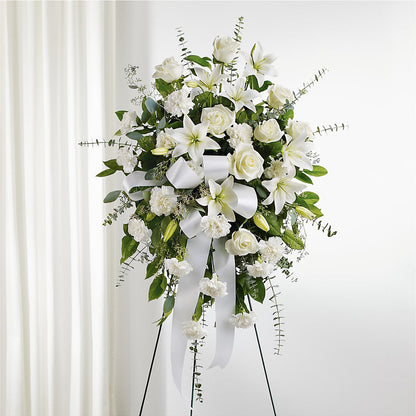 With Care Standing Spray –  Eaton Floral Inc, Eaton OH