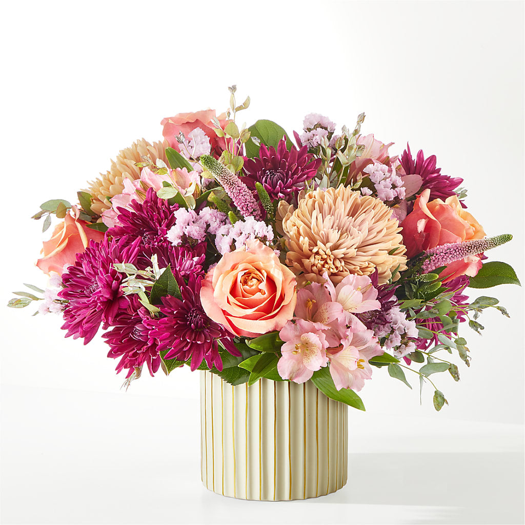 Berry Cobbler Bouquet with Ivory Vase –  Eaton Floral Inc, Eaton OH