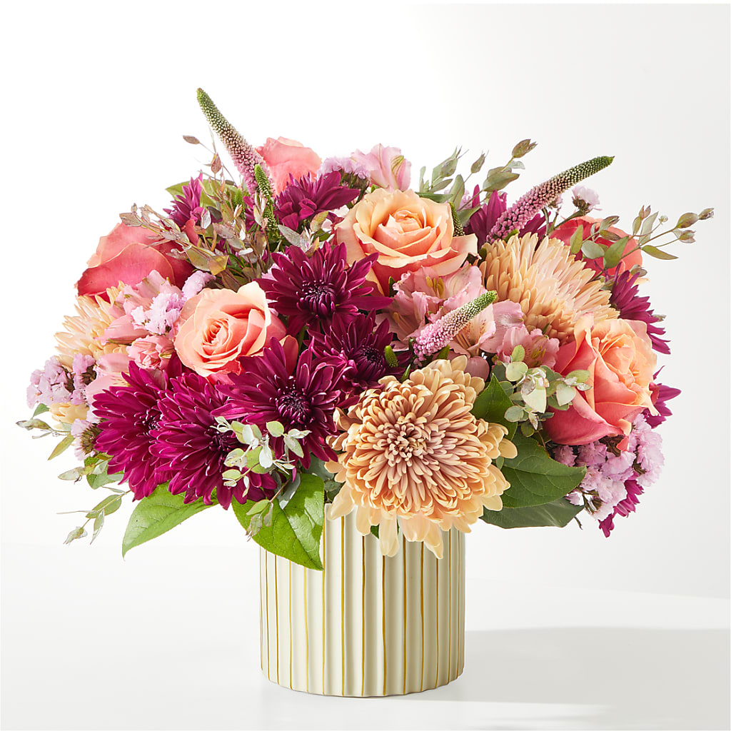 Berry Cobbler Bouquet with Ivory Vase –  Eaton Floral Inc, Eaton OH