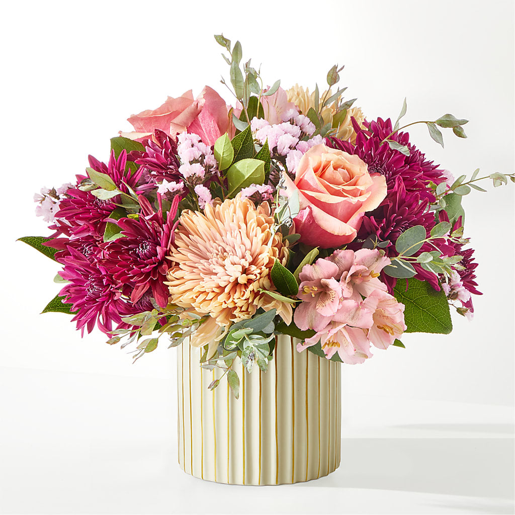 Berry Cobbler Bouquet with Ivory Vase –  Eaton Floral Inc, Eaton OH