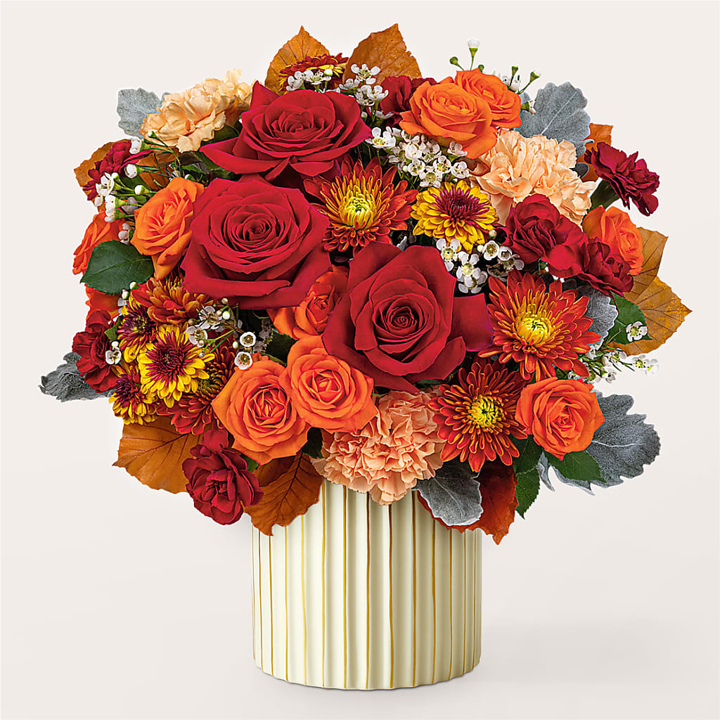 Merlot Bouquet with Ivory Vase –  Eaton Floral Inc, Eaton OH