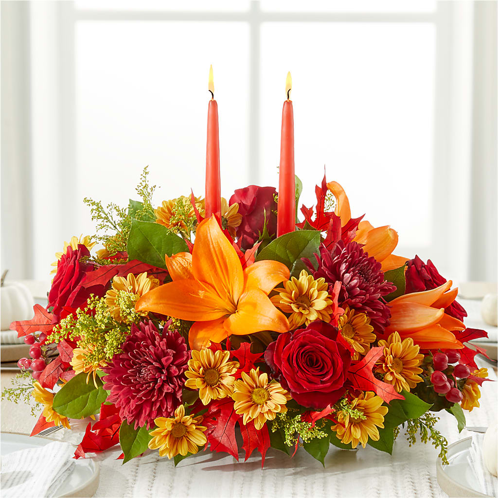Autumn's Embrace Centerpiece –  Eaton Floral Inc, Eaton OH