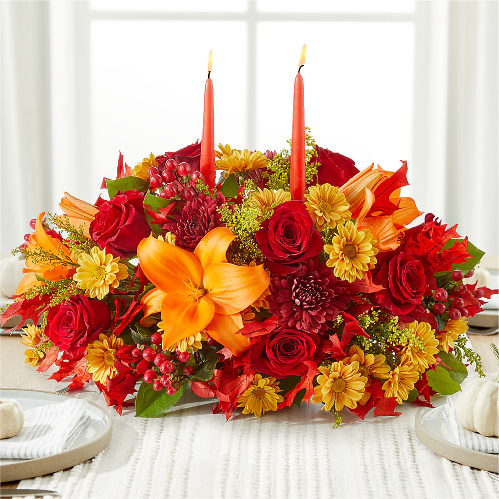 Autumn's Embrace Centerpiece –  Eaton Floral Inc, Eaton OH