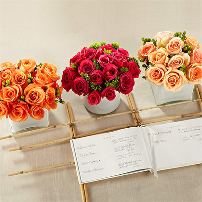 Dawn Rose Centerpiece –  Eaton Floral Inc, Eaton OH